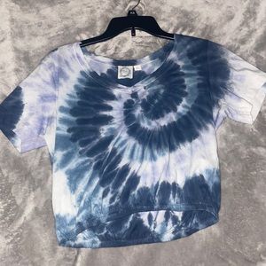 Blue rain, crop top, medium